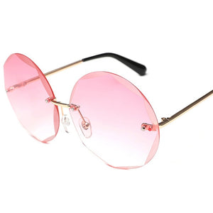 Round Cut Rimless Sunglasses